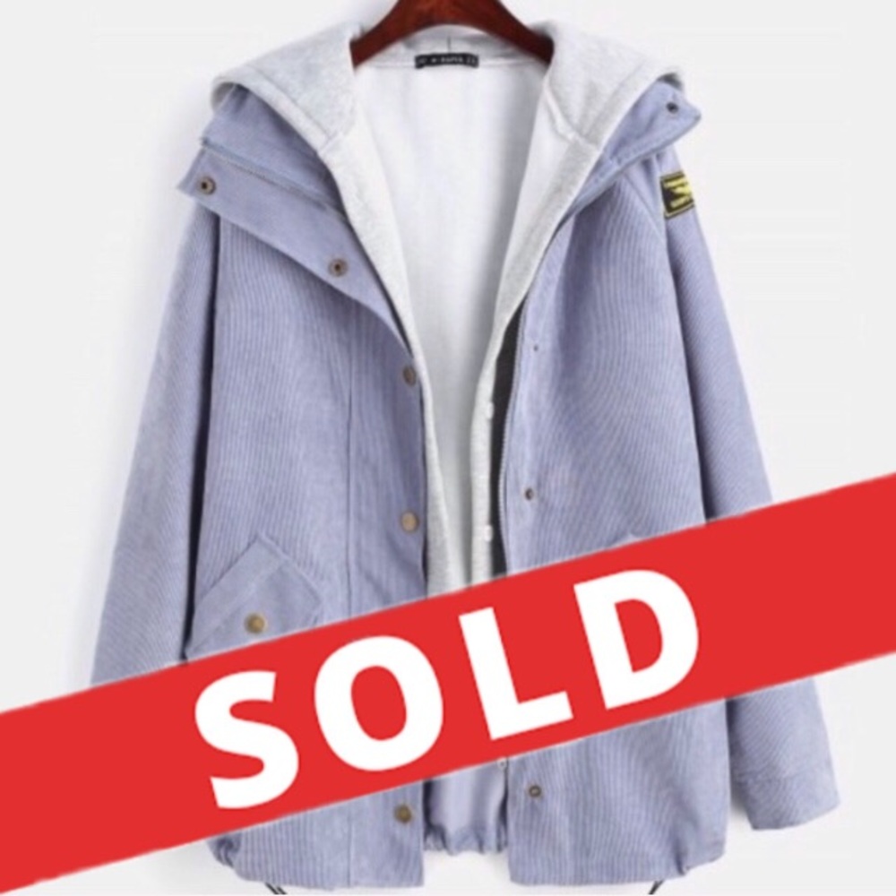 ZAFUL Fleece Vest & Corduroy Jacket Twinset Size M